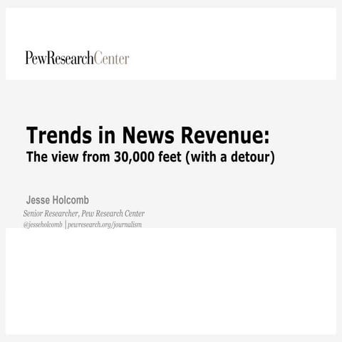 Trends in News Revenue: The View From 30,000 Feet (with a detour): #newsrev briefing