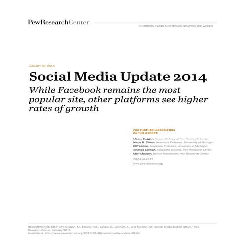Pew research social media update 2014