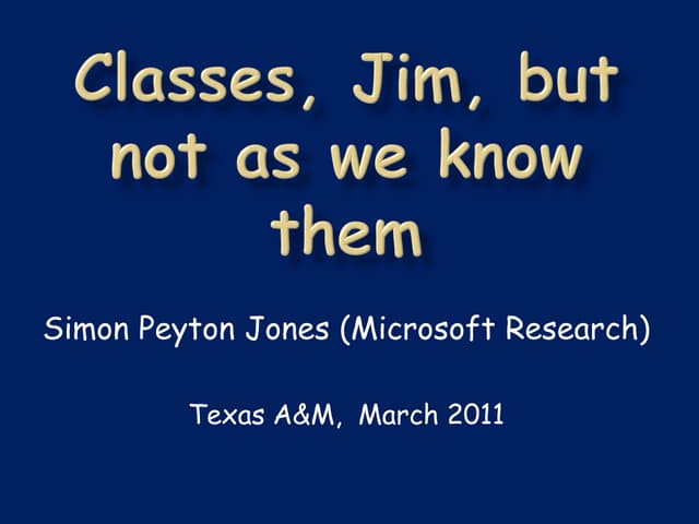 Peyton jones-2011-type classes