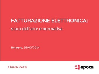 Chiara Pezzi – Stato dell’arte e normativa