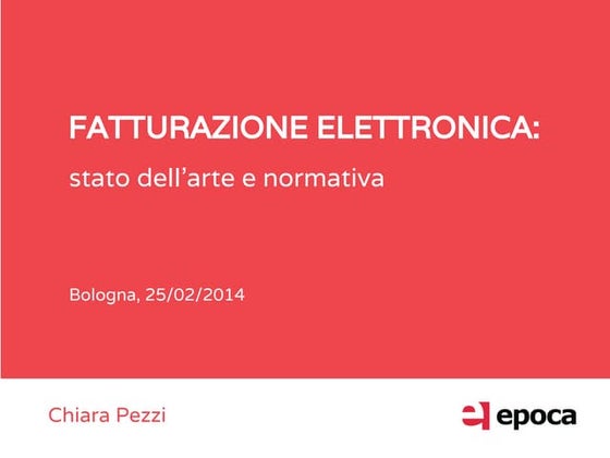 Chiara Pezzi – Stato dell’arte e normativa