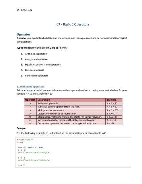 Programming Fundamentals lecture 7