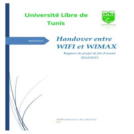 handover entre wifi et wimax | PDF