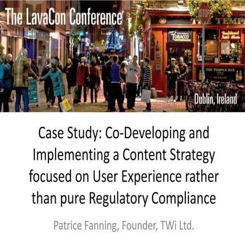 Co-Developing and Implementing a Content Strategy Focued on User Experience R...