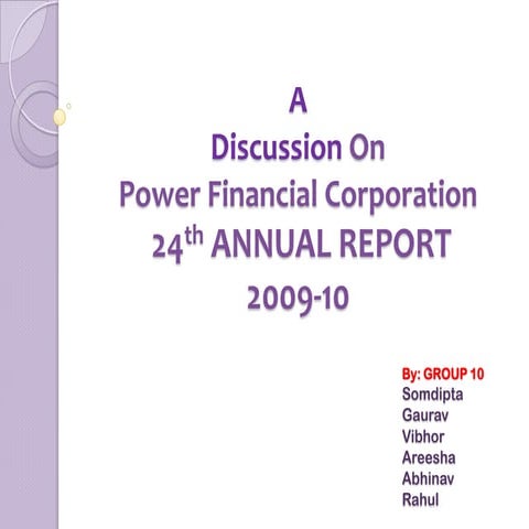 PFC Balance Sheet Analysis