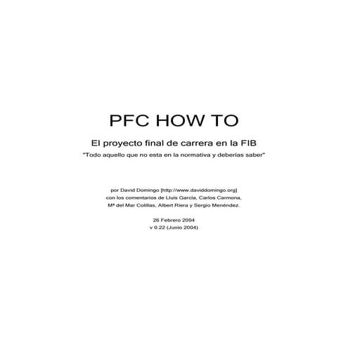 PFC como hacer | PDF