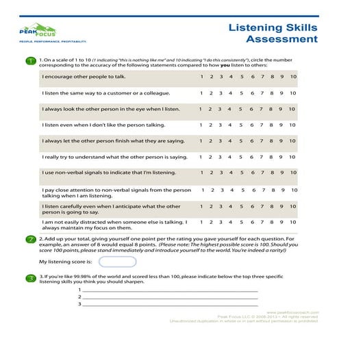 Listening Skills Assessment