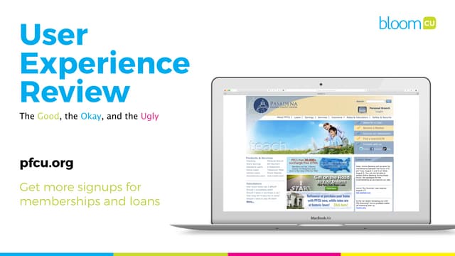PFCU.org UX Review by BloomCU