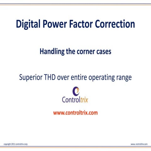 Digital Power Factor Correction - Handling the corner cases