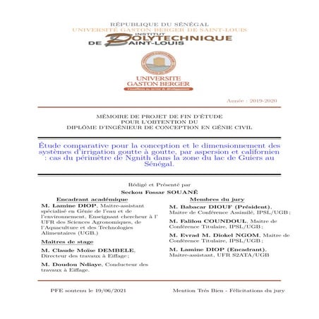 Projet de fin d'étude Ingénierie de conception en Génie Civil | PDF