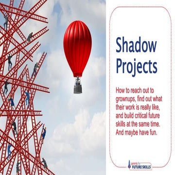 Job Shadow Projects - explore possible paths