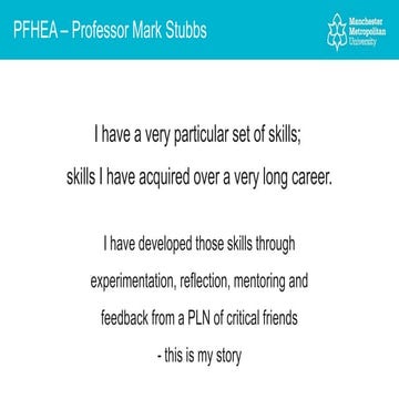 PFHEA Presentation - Mark Stubbs