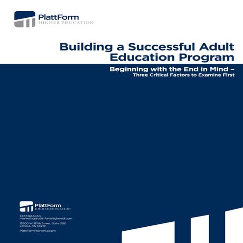 Pfhe   Building A Successful Adult Education Program White Paper   11.2011