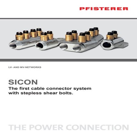 Pfisterer Sicon High Voltage Mechanical Shearbolt Connectors