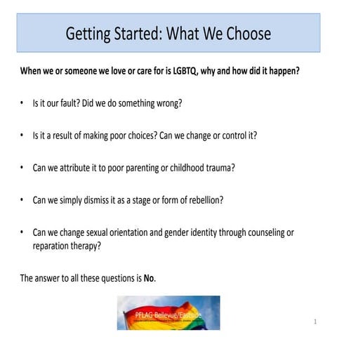 Pflag what wechoose