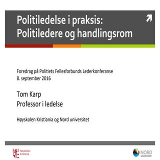 Har politiledere handlingsrom?