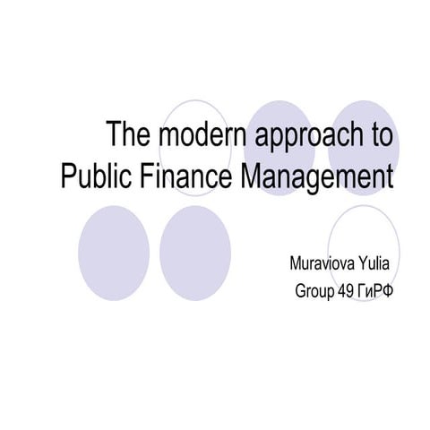 Public Finance Management