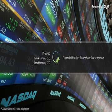 PFSWeb Inc. Financial Market Roadshow Presentation