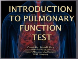 Pulmonary function test | PPT
