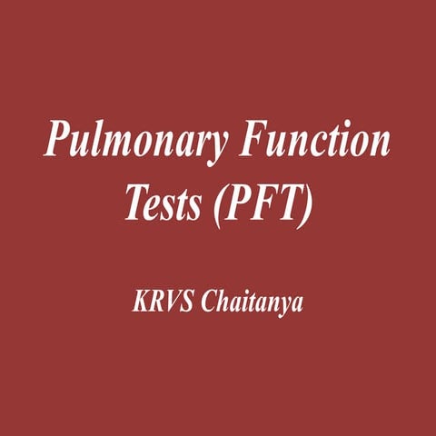 PULMONARY FUNCTION TEST