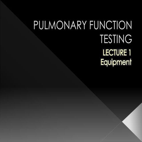 Spirometer basics | PDF