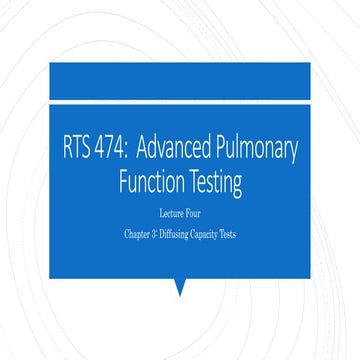 Diffusing Capacity Tests