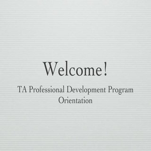 Intro to the TLTC PF and TAPDP Programs