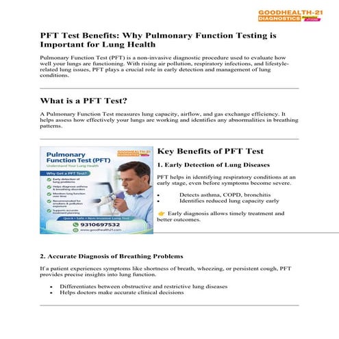 Pulmonary function test | PPTX