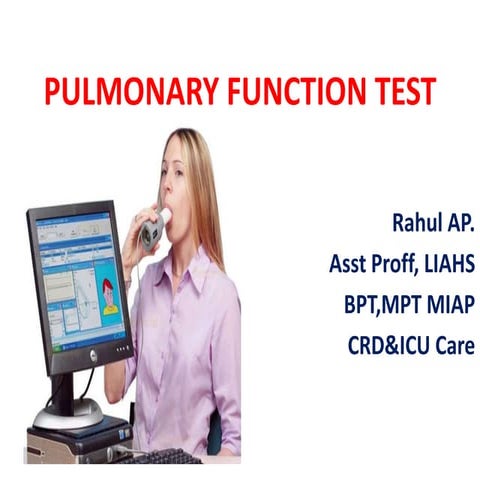 Pulmonary Function Test | PPTX | Lung and Respiratory Health | Diseases ...