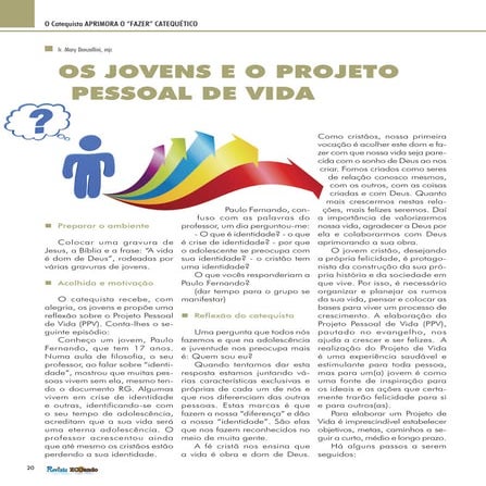 Os Jovens e o projeto pessoal de vida