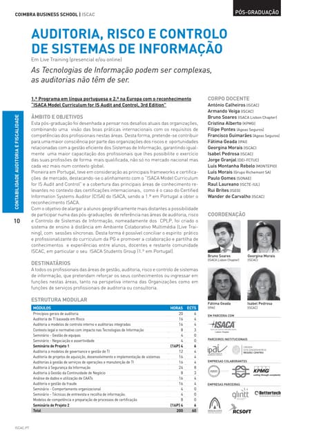 6ª edição - Pg Auditoria, Risco e Controlo de Sistemas de Informação
