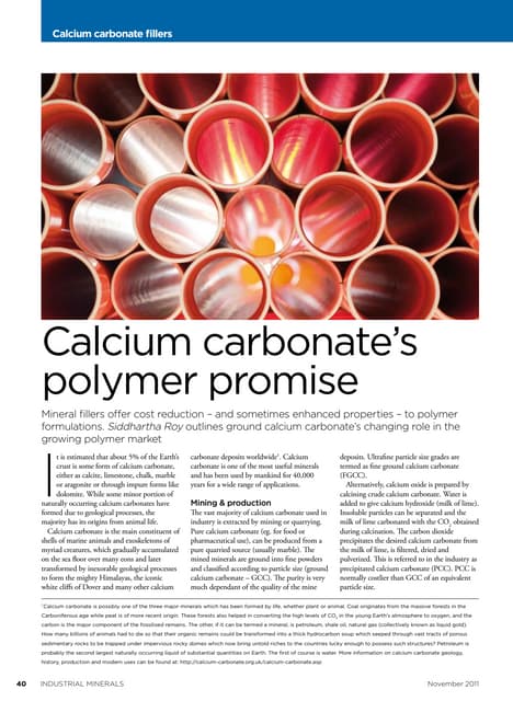 Calcium Carbonate's Polymer Promise