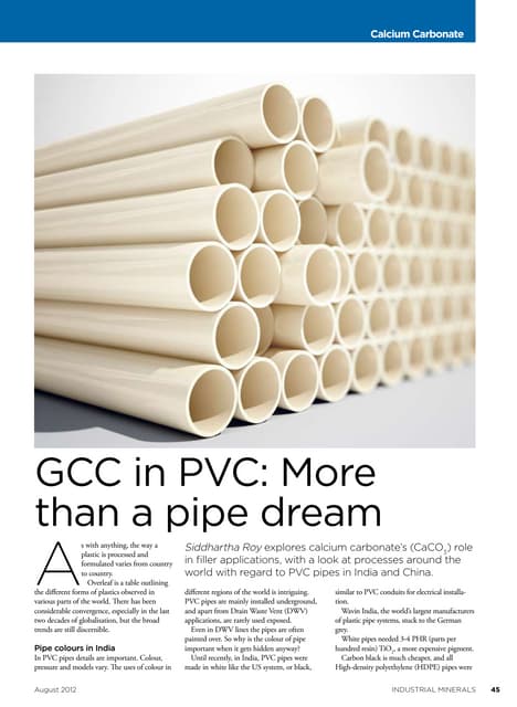 GCC in PVC, More than a Pipe dream