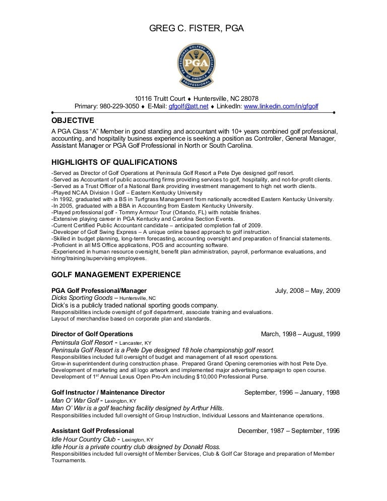 Country Club General Manager Resume Country Club General Manager Resume