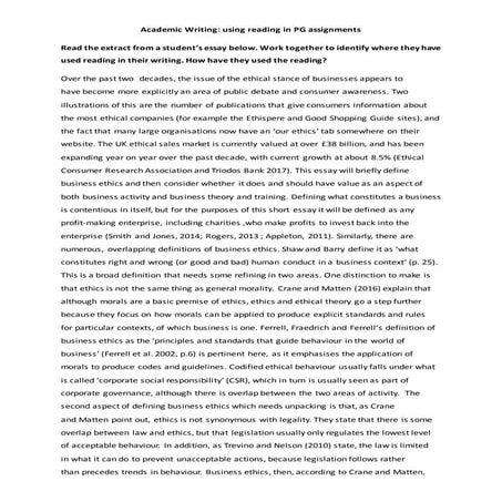 Pg academic writing   using reading in your assignments