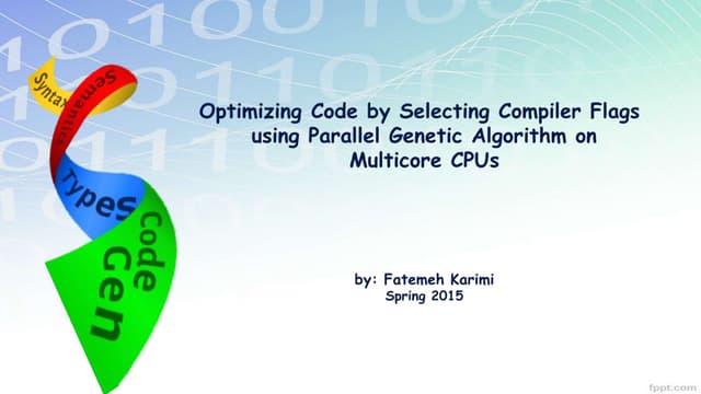 optimizing code in compilers using parallel genetic algorithm 