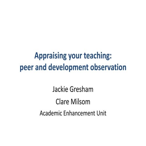 P gcert appraising your teaching 2011slideshare