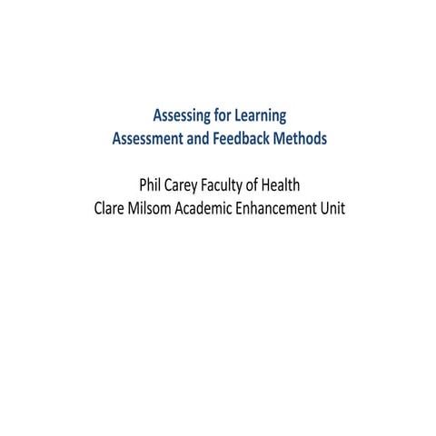 Pg cert lthe assessment 2011 slideshare version