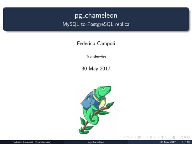 pg_chameleon a MySQL to PostgreSQL replica