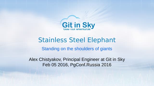 My talk from PgConf.Russia 2016