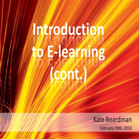 Intro to Technology Enhanced Learning (part 2)