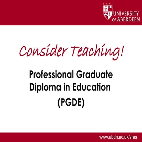 PGDE Secondary Certification for graduates.ppt