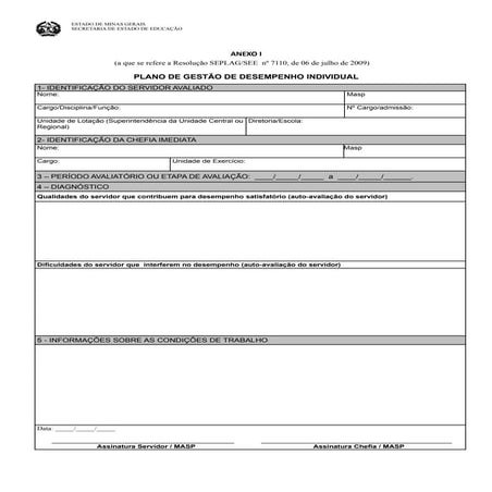 PGDI - Plano de Gestão de Desempenho Individual | DOC