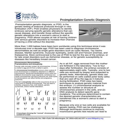 Preimplantation genetic screening (pgs) current ppt | PDF