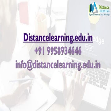 Distance Education PGDITM In E- commerce