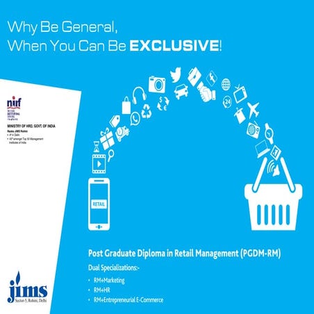 JIMS Rohini PGDM Retail Management Program