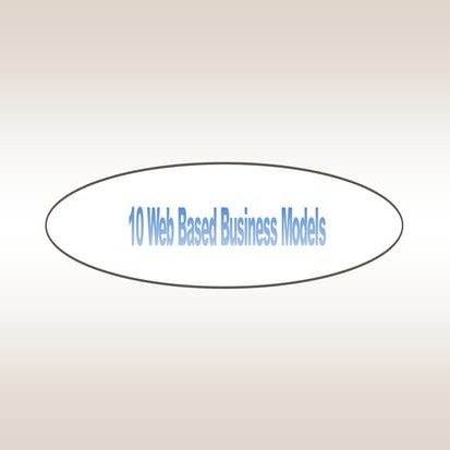 10 web based business model 