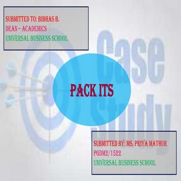 Packits case study by Priya mathur | PPTX