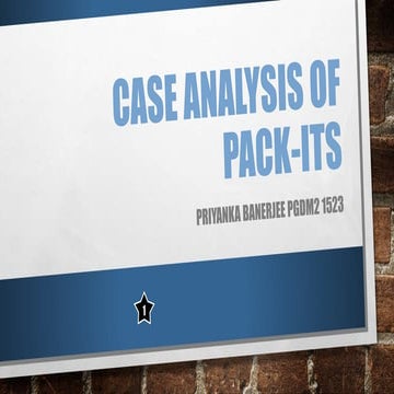 CASE ANALYSIS PACK-ITS