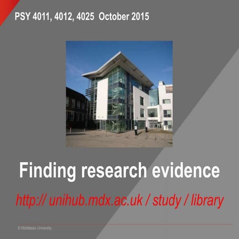 PG finding research information PSY4011 and PSY4012